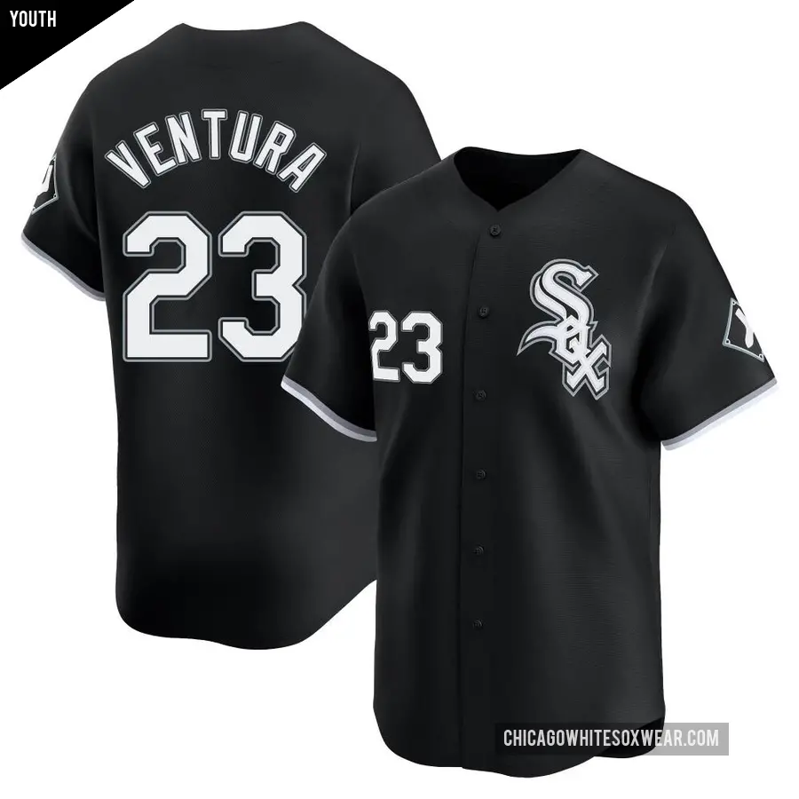 Youth Chicago White Sox ＃23 Robin Ventura Limited Black Alternate Jersey