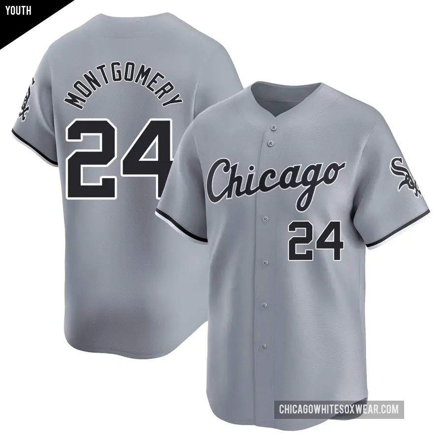 Youth Chicago White Sox ＃24 Braden Montgomery Limited Gray Road Jersey