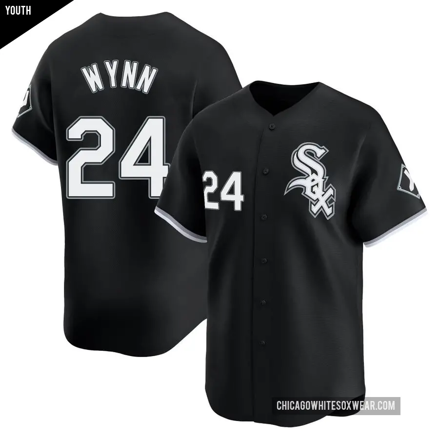 Youth Chicago White Sox ＃24 Early Wynn Limited Black Alternate Jersey