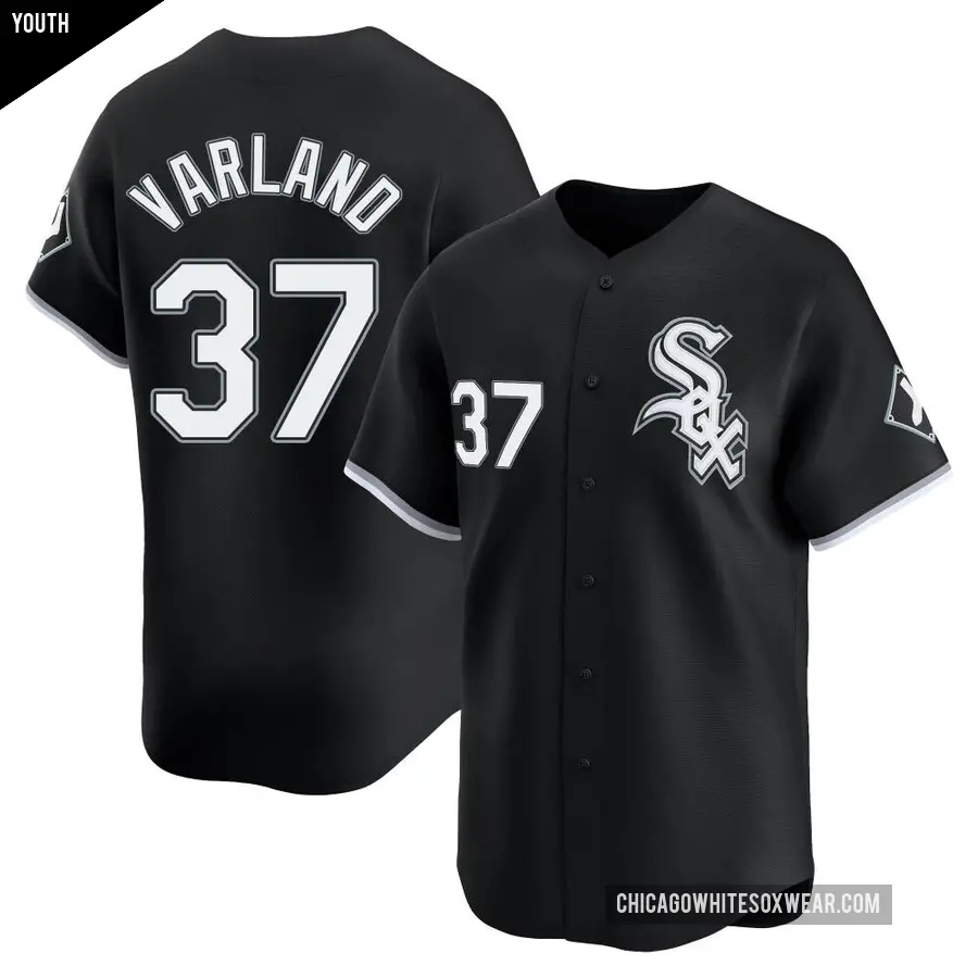 Youth Chicago White Sox ＃37 Gus Varland Limited Black Alternate Jersey