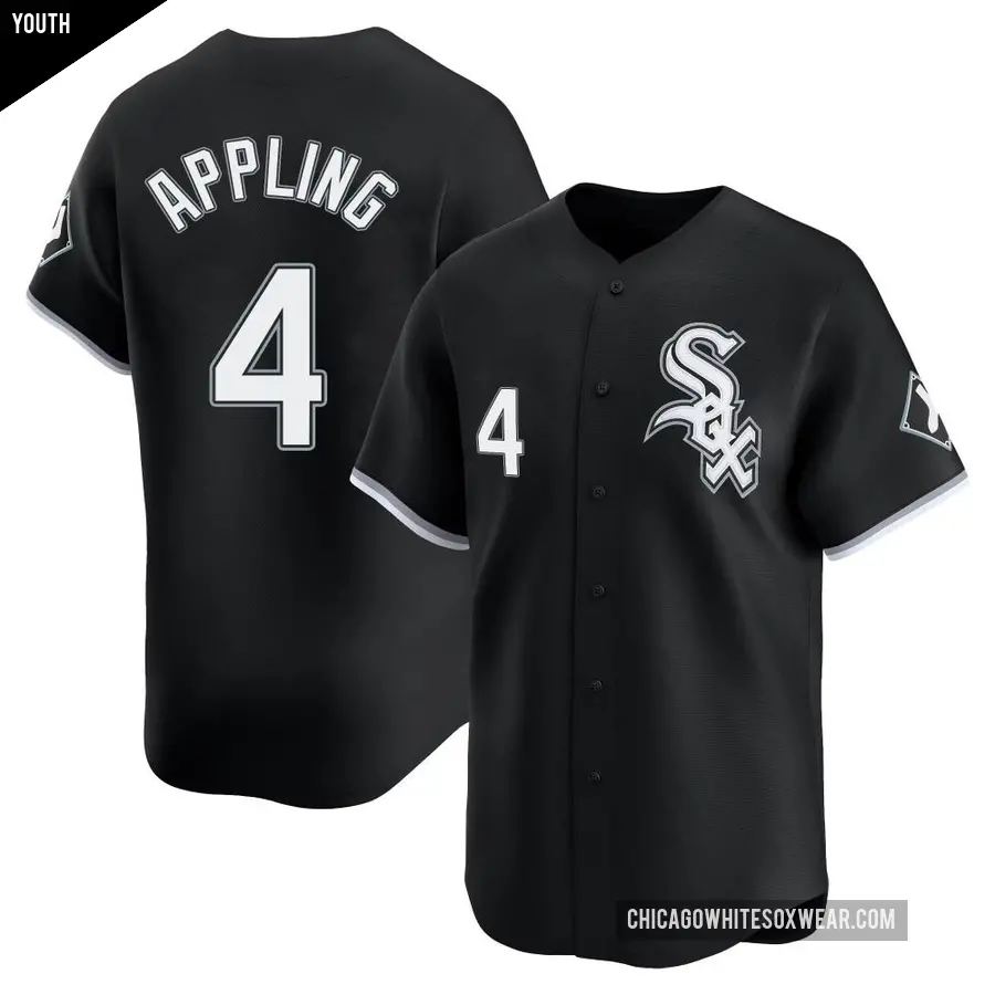 Youth Chicago White Sox ＃4 Luke Appling Limited Black Alternate Jersey