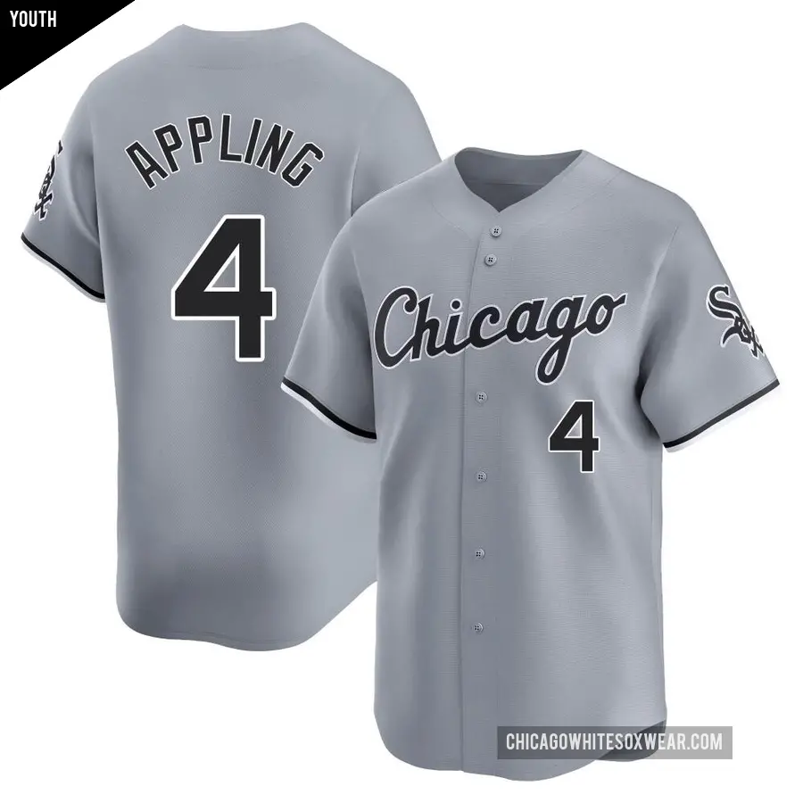 Youth Chicago White Sox ＃4 Luke Appling Limited Gray Road Jersey