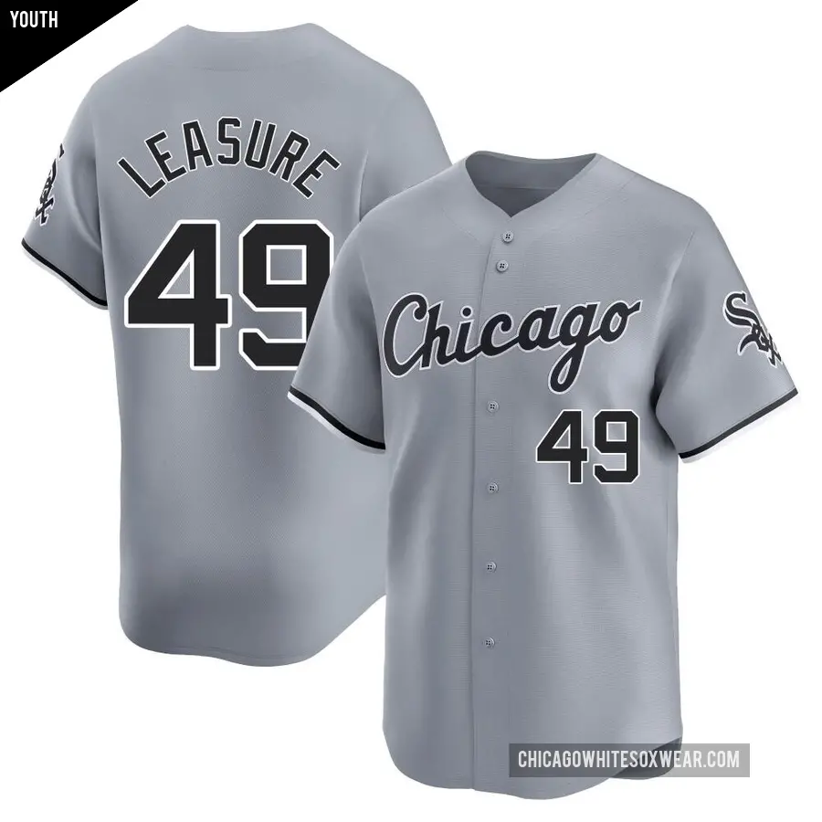 Youth Chicago White Sox ＃49 Jordan Leasure Limited Gray Road Jersey