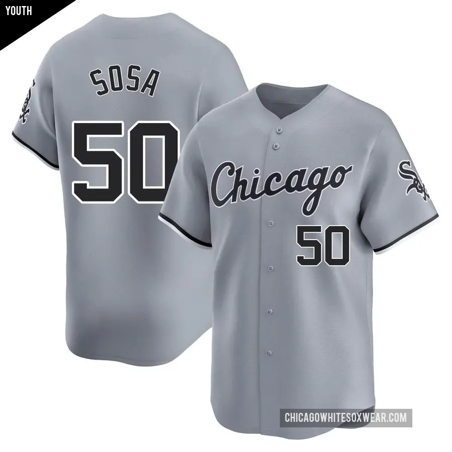Youth Chicago White Sox ＃50 Lenyn Sosa Limited Gray Road Jersey