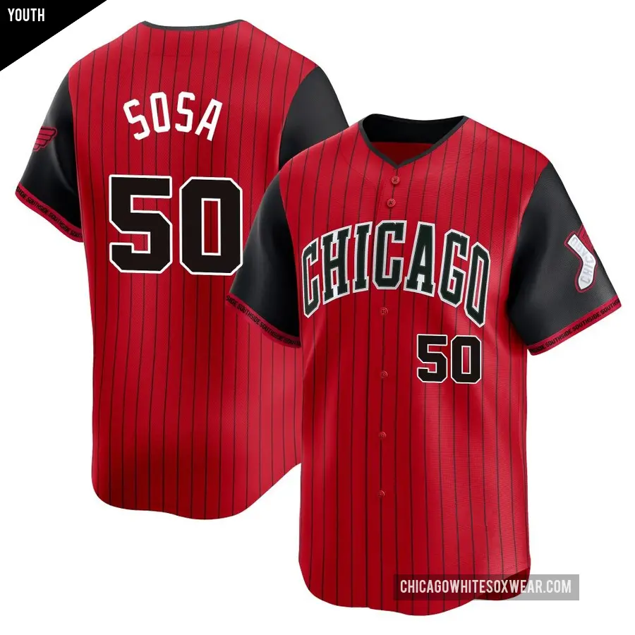 Youth Chicago White Sox ＃50 Lenyn Sosa Limited Red/Black 2025 City Connect Jersey
