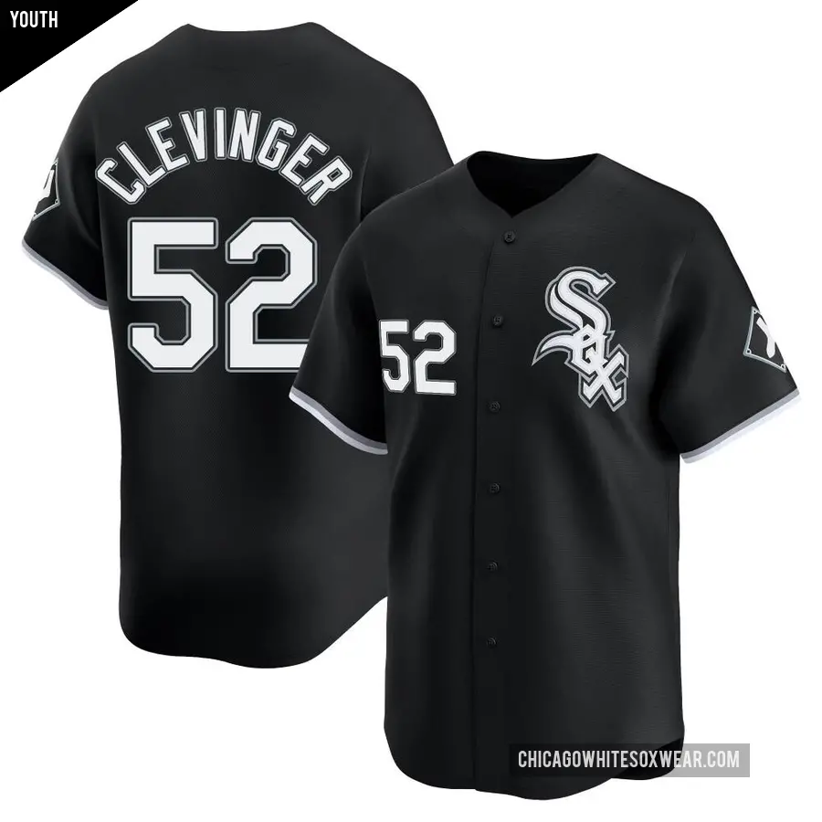 Youth Chicago White Sox ＃52 Mike Clevinger Limited Black Alternate Jersey