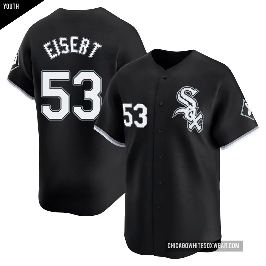 Youth Chicago White Sox ＃53 Brandon Eisert Limited Black Alternate Jersey