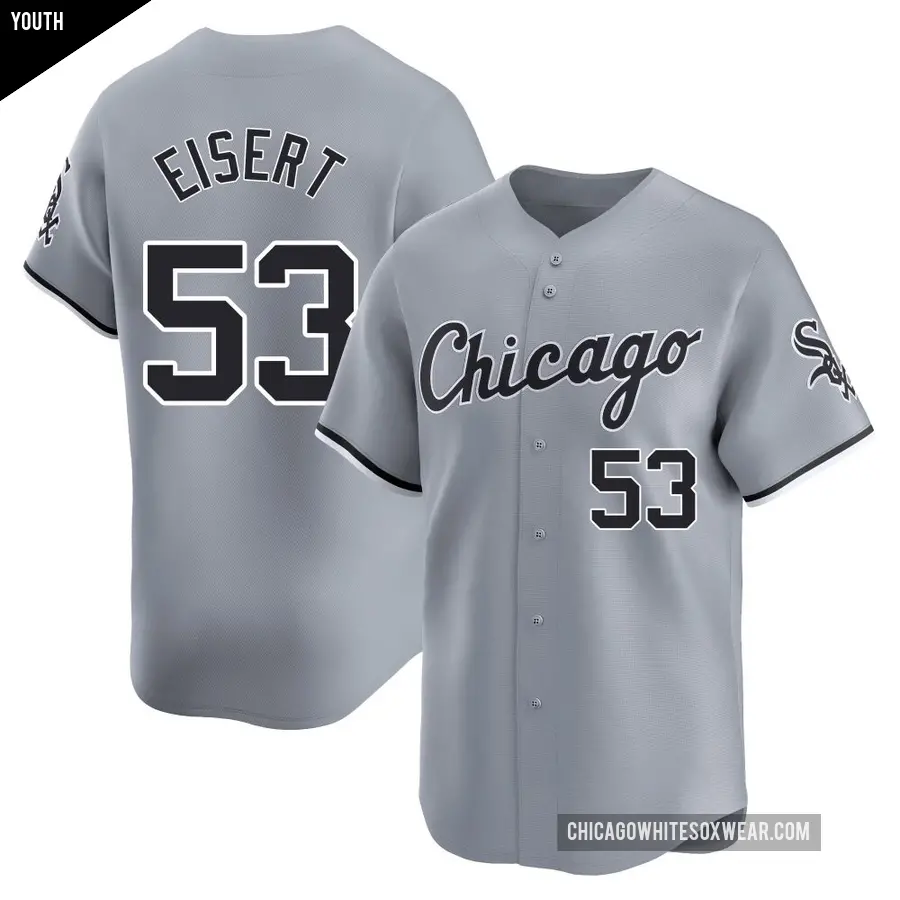 Youth Chicago White Sox ＃53 Brandon Eisert Limited Gray Road Jersey