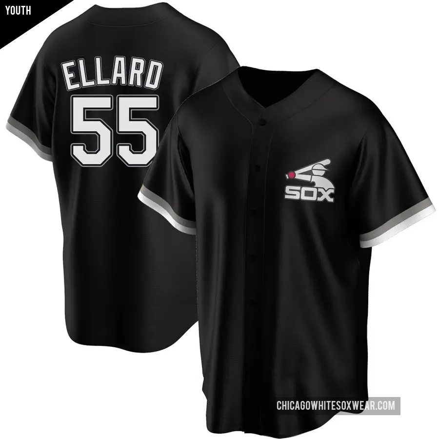 Youth Chicago White Sox ＃55 Fraser Ellard Replica Black Spring Training Jersey