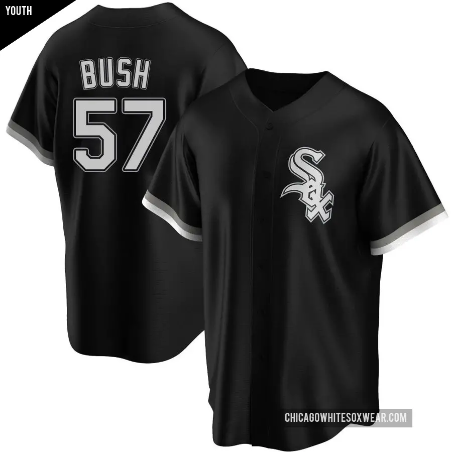 Youth Chicago White Sox ＃57 Ky Bush Replica Black Alternate Jersey