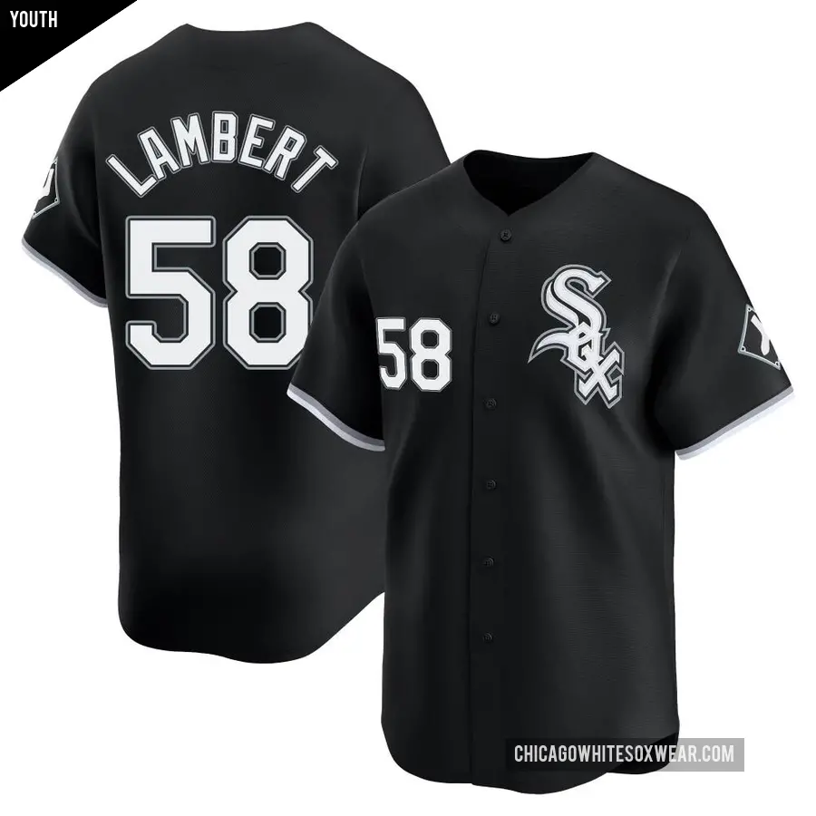 Youth Chicago White Sox ＃58 Jimmy Lambert Limited Black Alternate Jersey