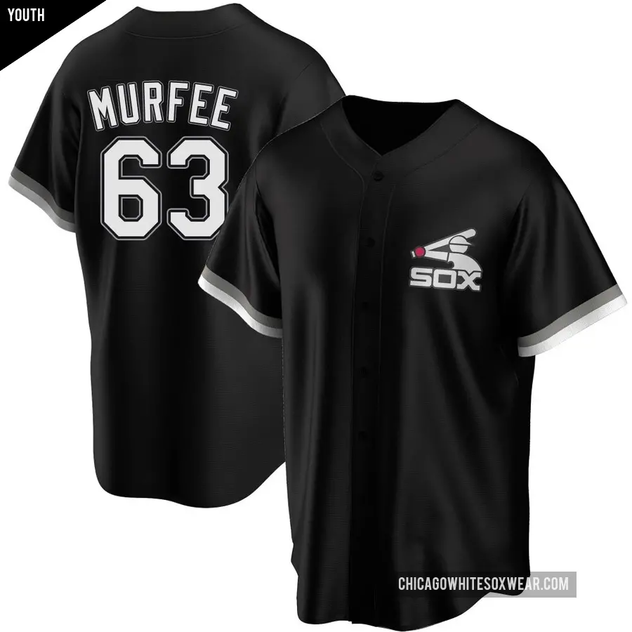 Youth Chicago White Sox ＃63 Penn Murfee Replica Black Spring Training Jersey