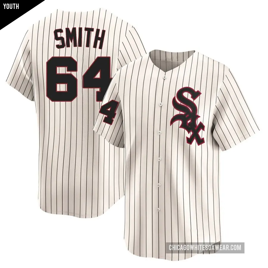 Youth Chicago White Sox ＃64 Shane Smith Limited Cream Throwback Cooperstown Jersey