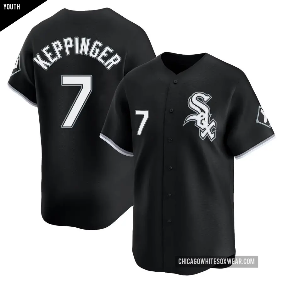 Youth Chicago White Sox ＃7 Jeff Keppinger Limited Black Alternate Jersey