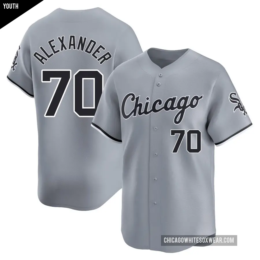Youth Chicago White Sox ＃70 Tyler Alexander Limited Gray Road Jersey