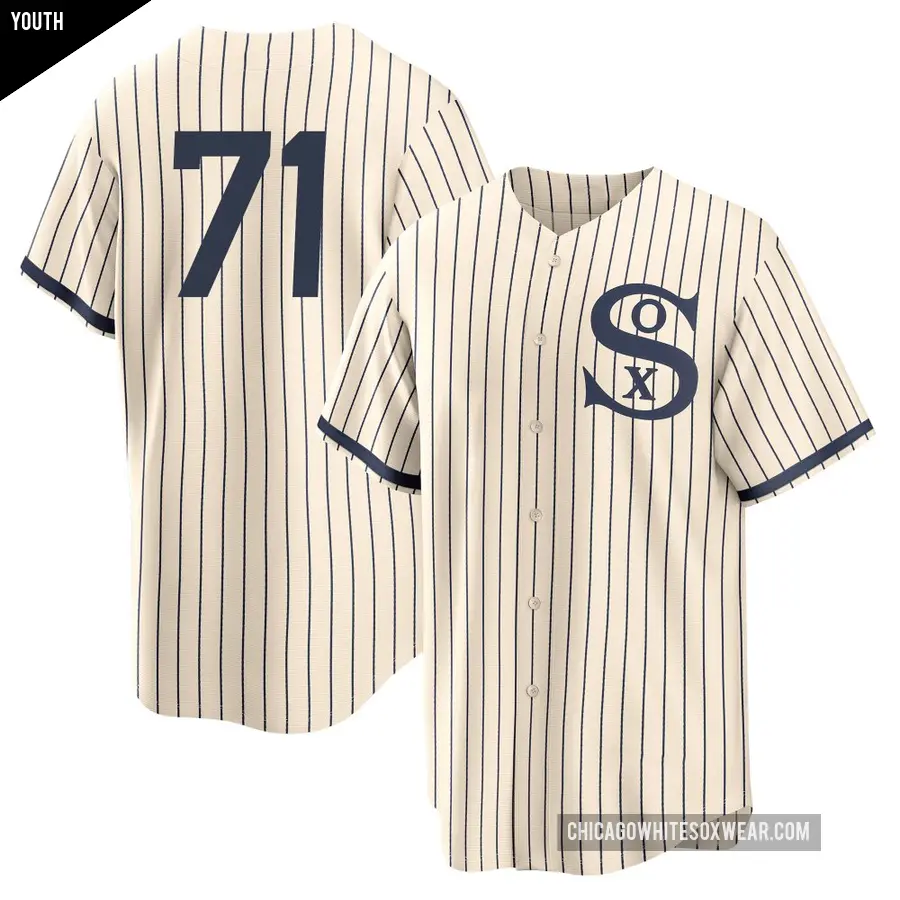 Youth Chicago White Sox ＃71 Cam Booser Replica Cream 2021 Field of Dreams Jersey