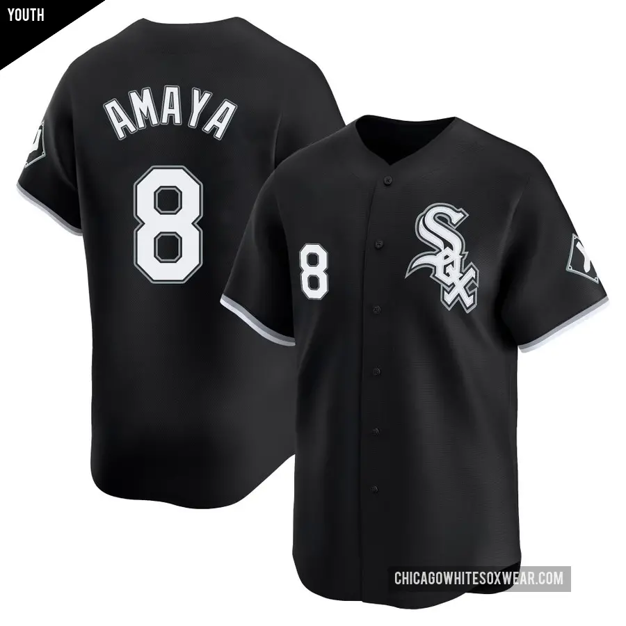 Youth Chicago White Sox ＃8 Jacob Amaya Limited Black Alternate Jersey