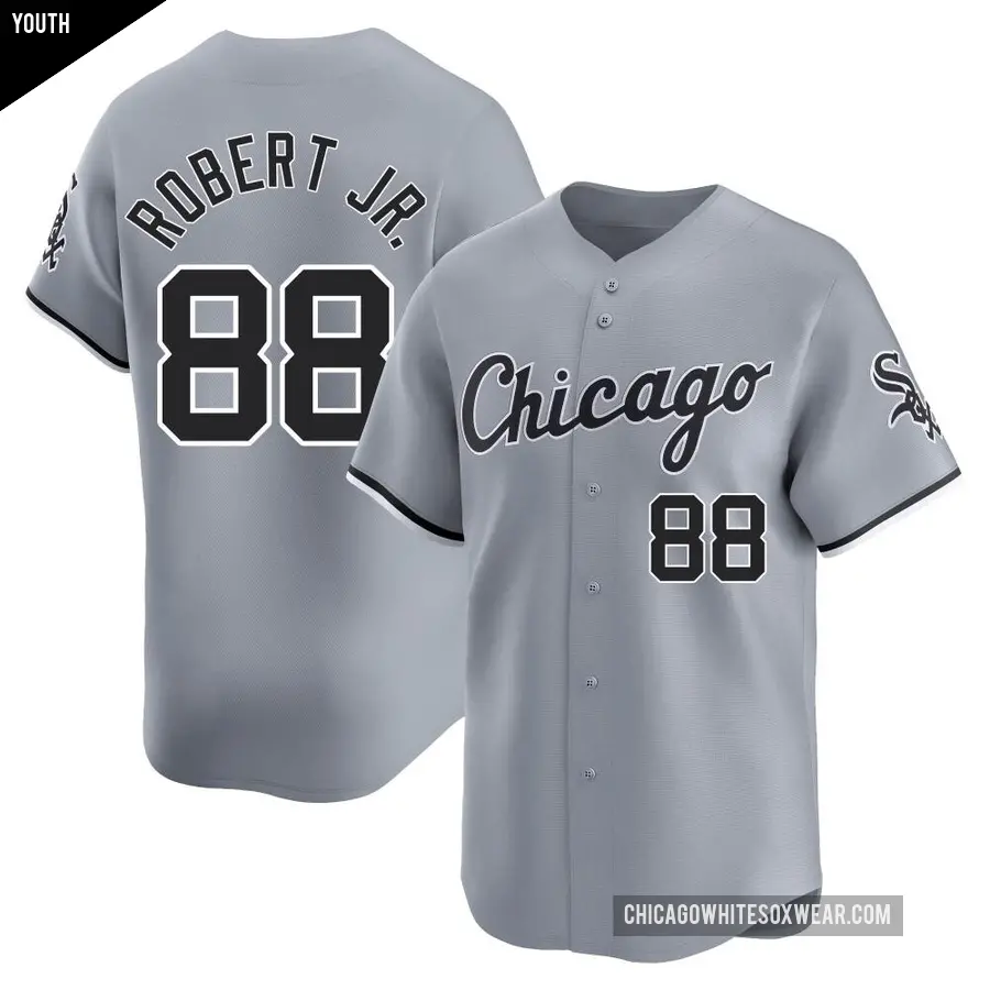 Youth Chicago White Sox ＃88 Luis Robert Jr. Limited Gray Road Jersey