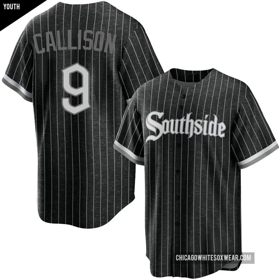 Youth Chicago White Sox ＃9 Johnny Callison Replica Black 2021 City Connect Jersey